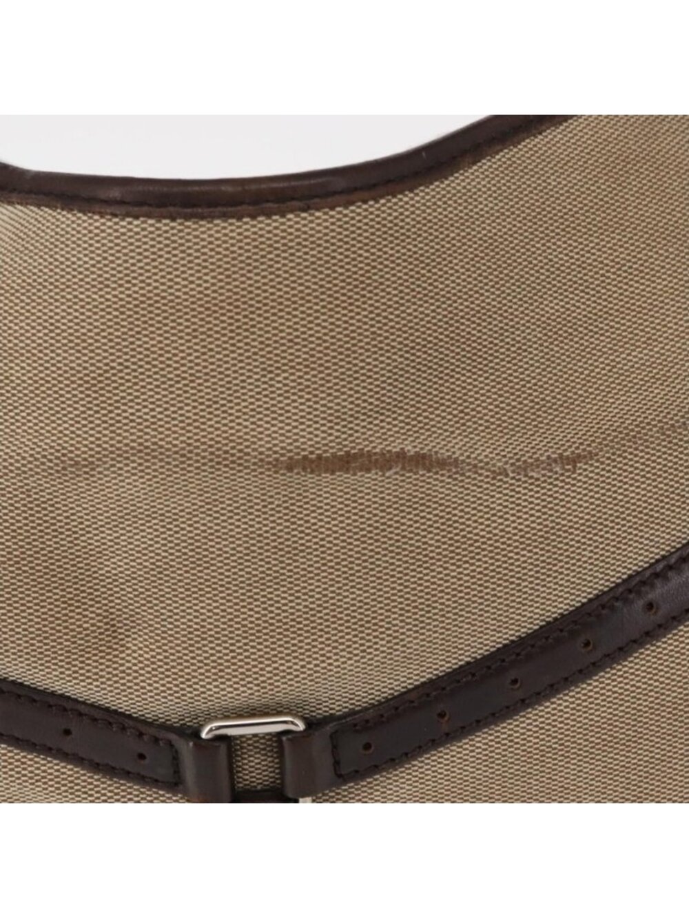 Authentic GUCCI Web Sherry Line Shoulder Bag Beige Silver Red 114877 - Picture 11 of 16